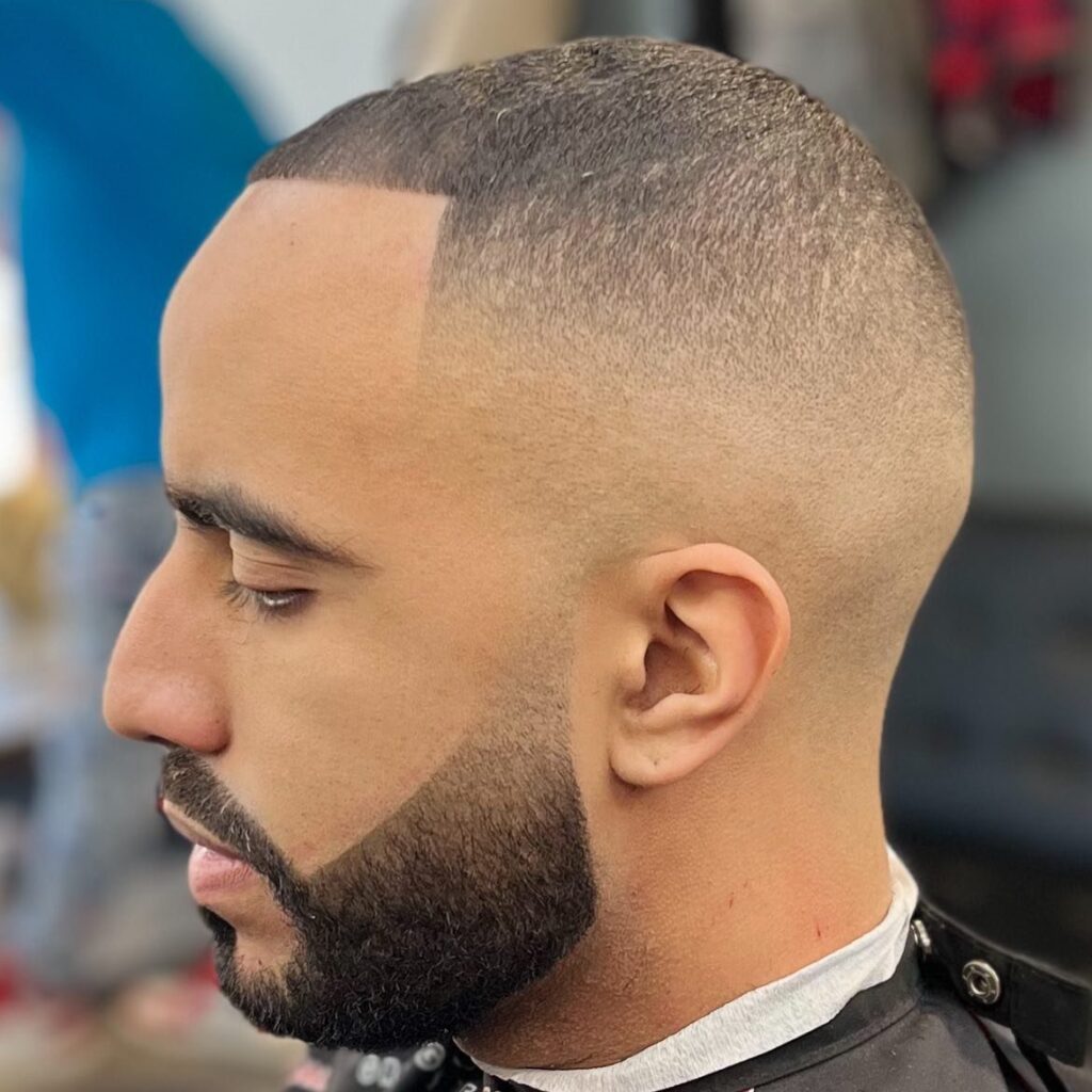Haircut with beard trimming